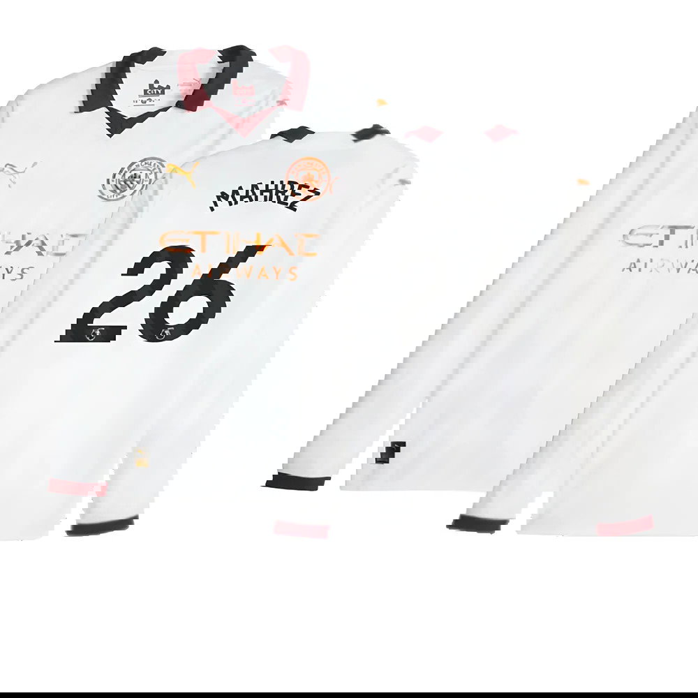2023-2024 Man City Long Sleeve Away Shirt (MAHREZ 26)