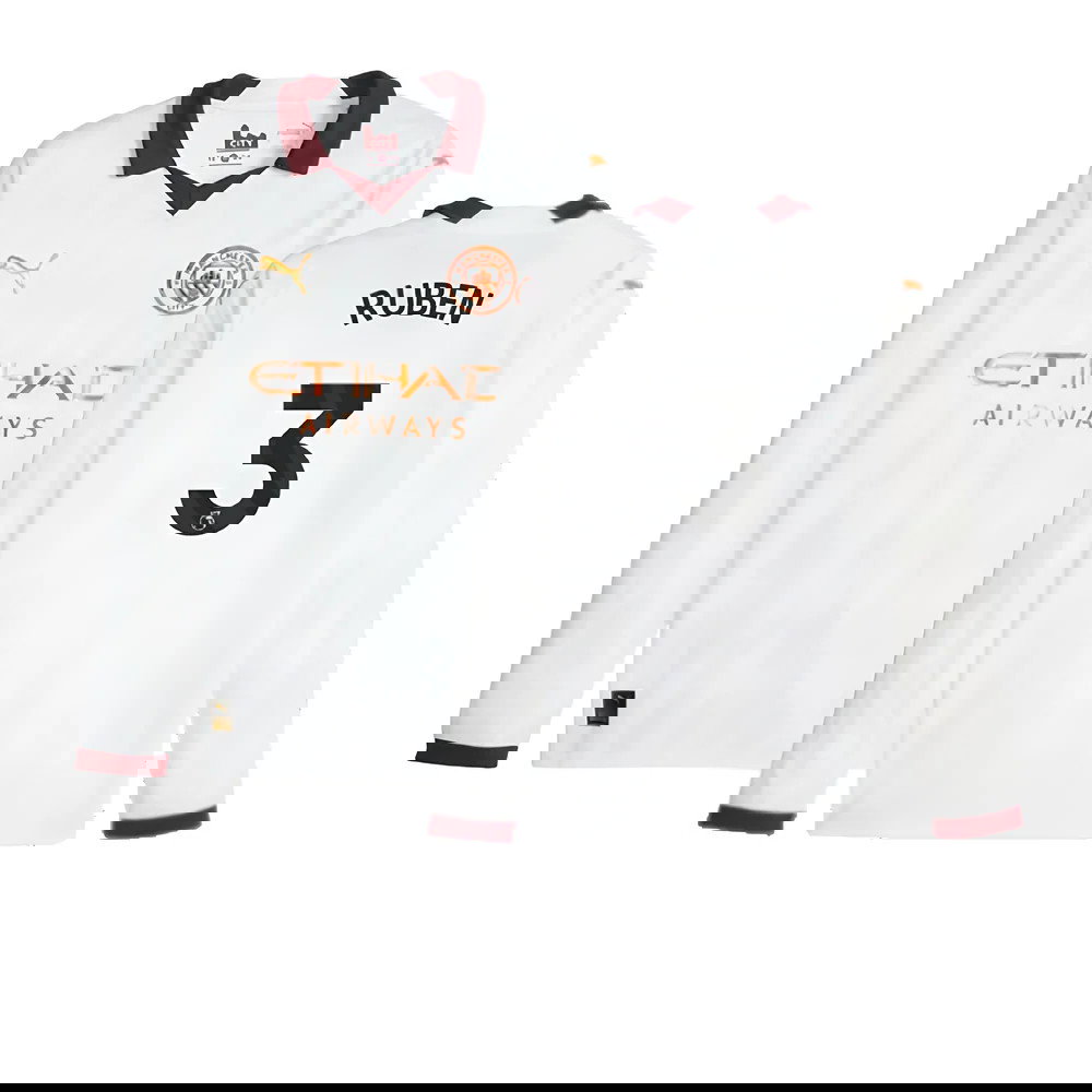 2023-2024 Man City Long Sleeve Away Shirt (RUBEN 3)