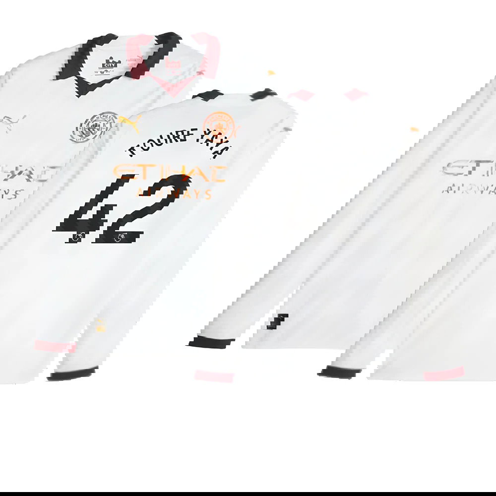 2023-2024 Man City Long Sleeve Away Shirt (TOURE YAYA 42)