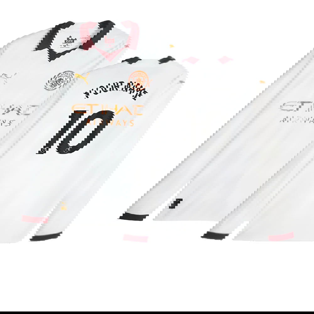 2023-2024 Man City Long Sleeve Away Shirt (Your Name)