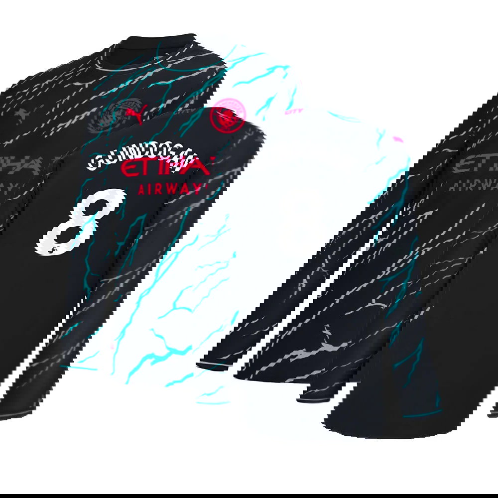 2023-2024 Man City Long Sleeve Third Shirt (GUNDOGAN 8)