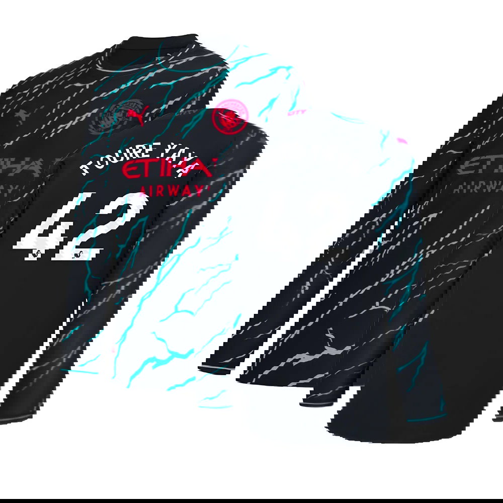 2023-2024 Man City Long Sleeve Third Shirt (TOURE YAYA 42)