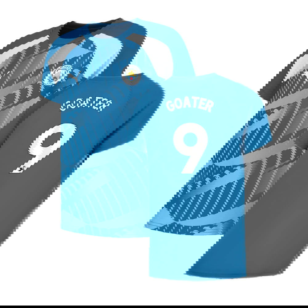 2023-2024 Man City Pre-Match Jersey (Lake Blue) (GOATER 9)