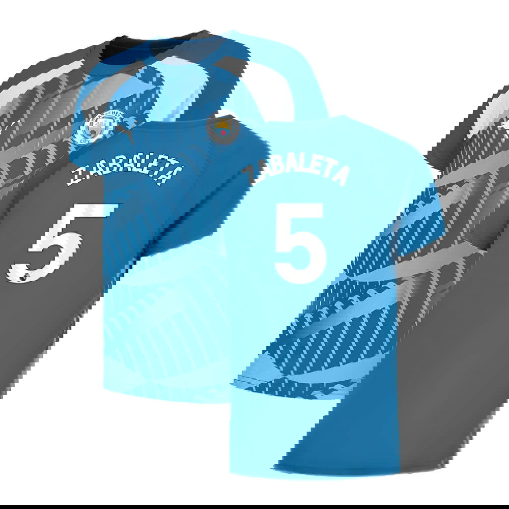 2023-2024 Man City Pre-Match Jersey (Lake Blue) - Kids (ZABALETA 5)