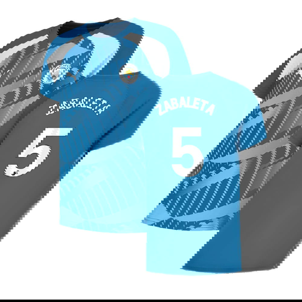 2023-2024 Man City Pre-Match Jersey (Lake Blue) (ZABALETA 5)