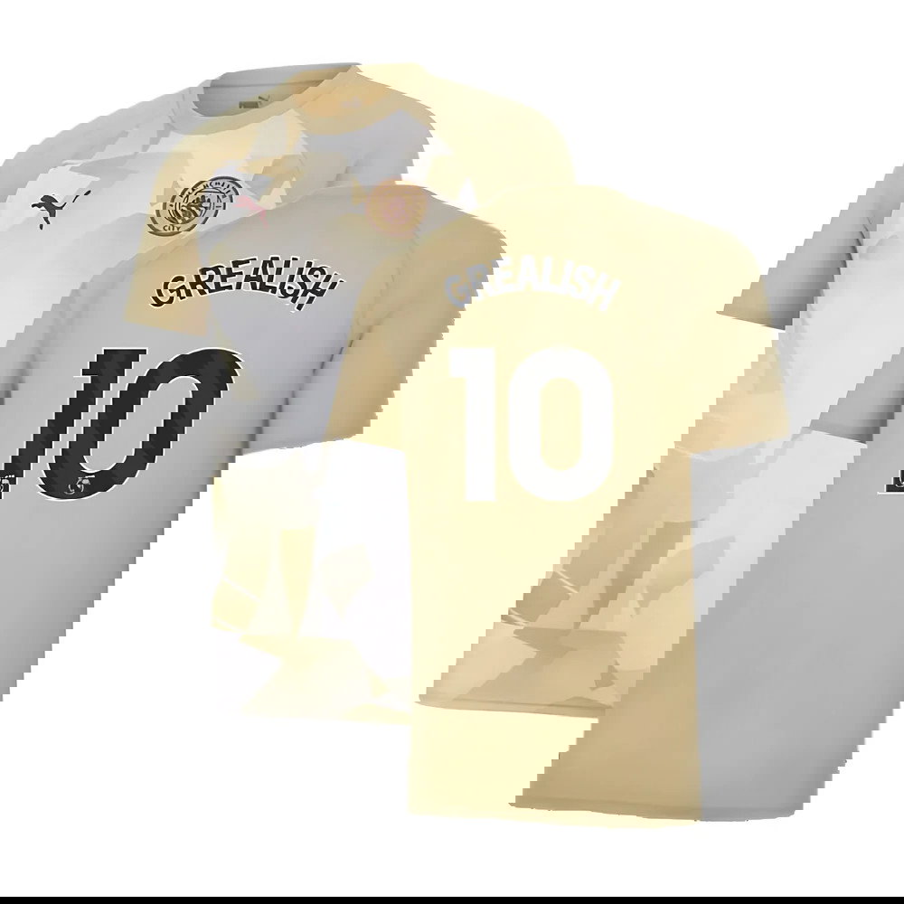 2023-2024 Man City Prematch SS Jersey (Granola) (GREALISH 10)
