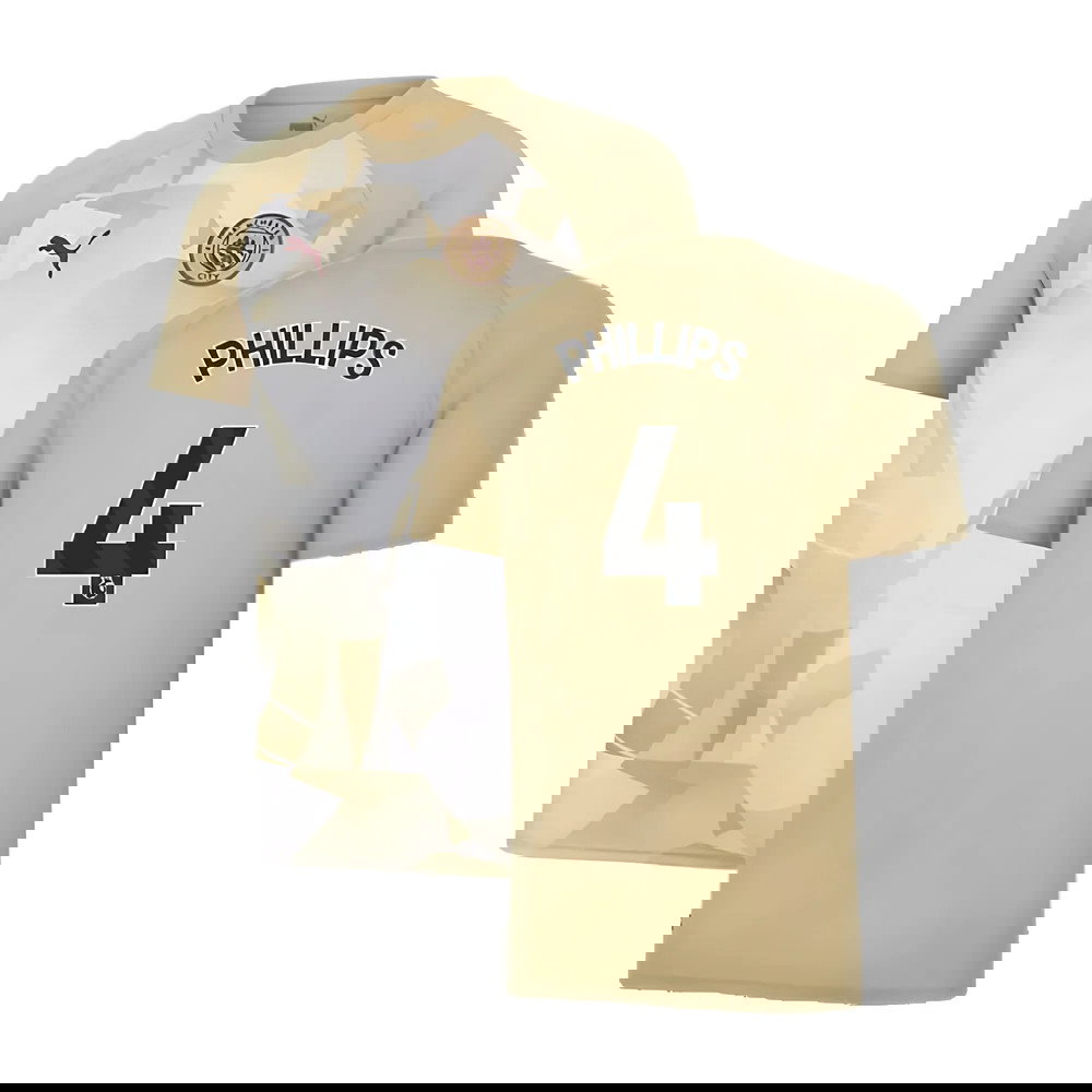 2023-2024 Man City Prematch SS Jersey (Granola) - Kids (PHILLIPS 4)