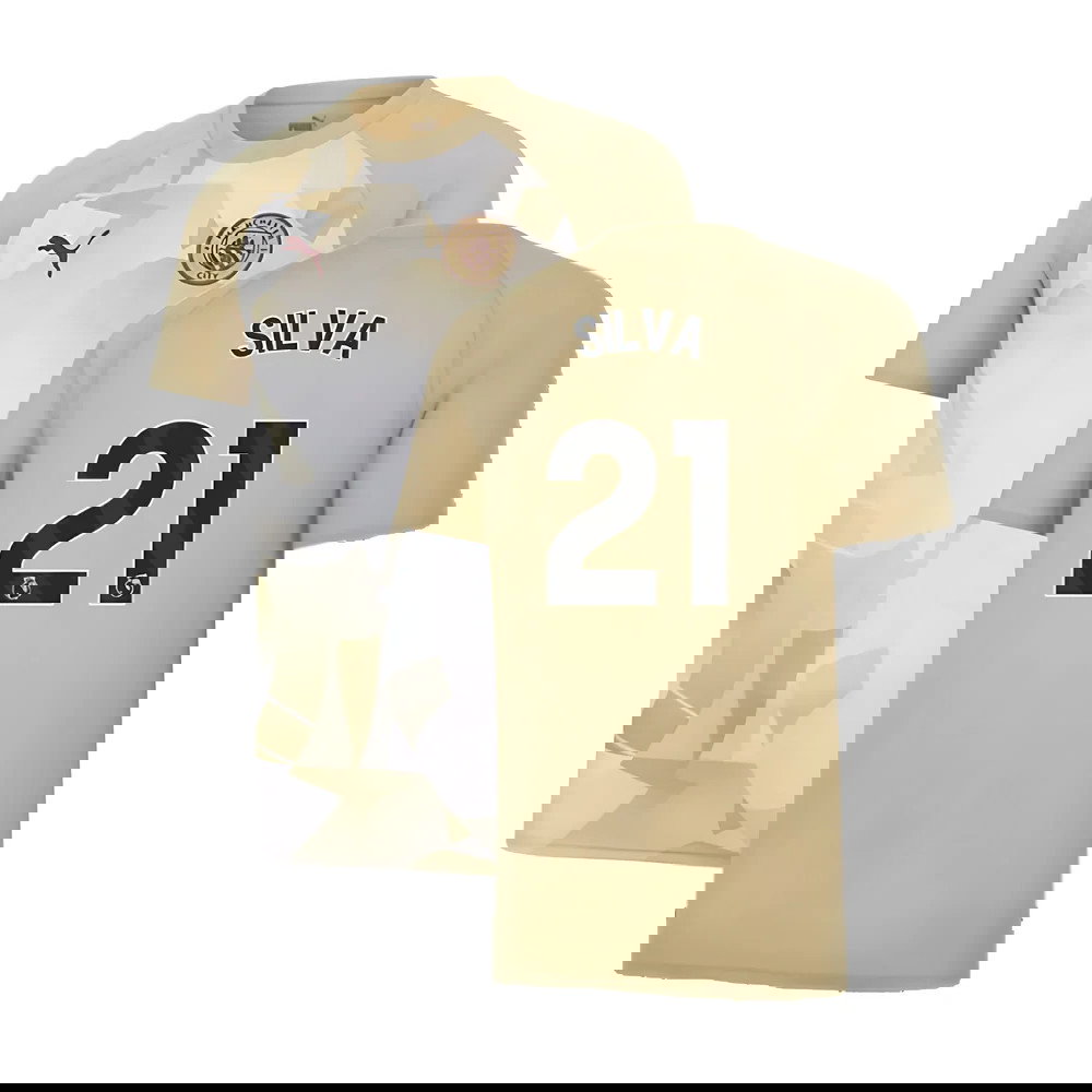 2023-2024 Man City Prematch SS Jersey (Granola) (SILVA 21)