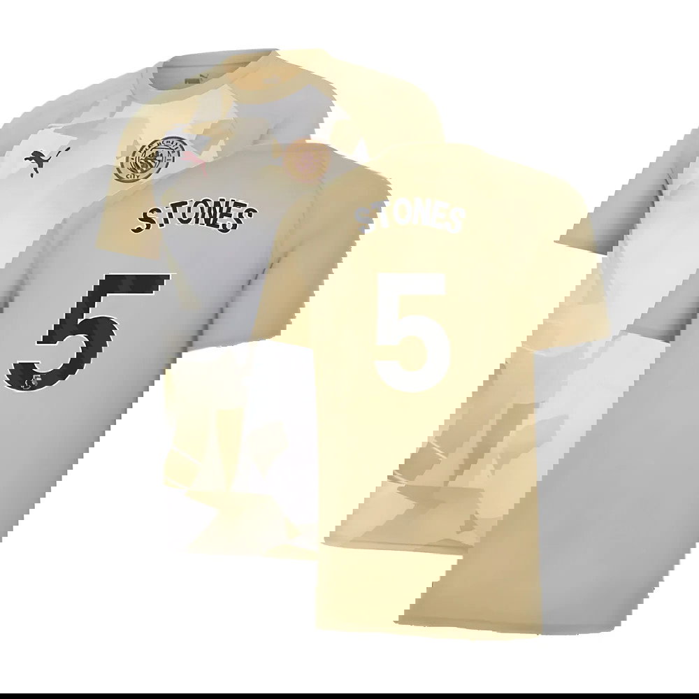 2023-2024 Man City Prematch SS Jersey (Granola) (STONES 5)