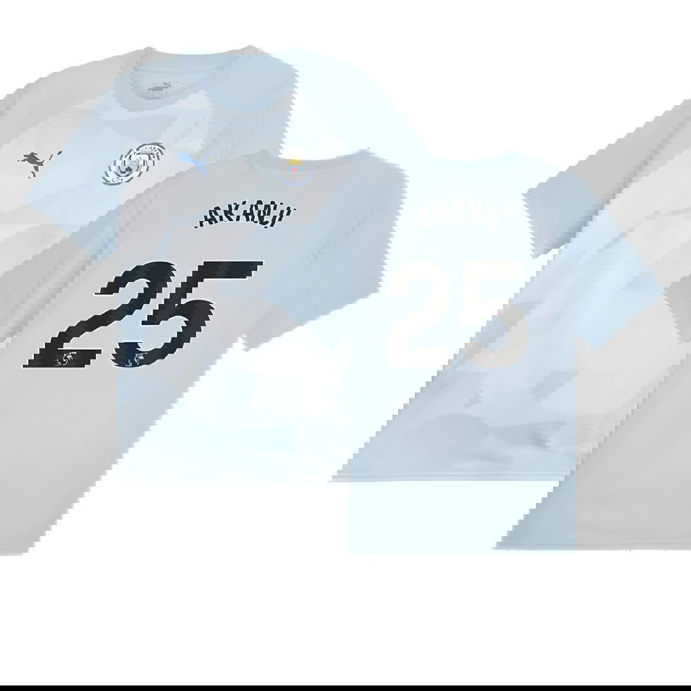2023-2024 Man City Prematch SS Jersey (Silver Sky) (AKANJI 25)