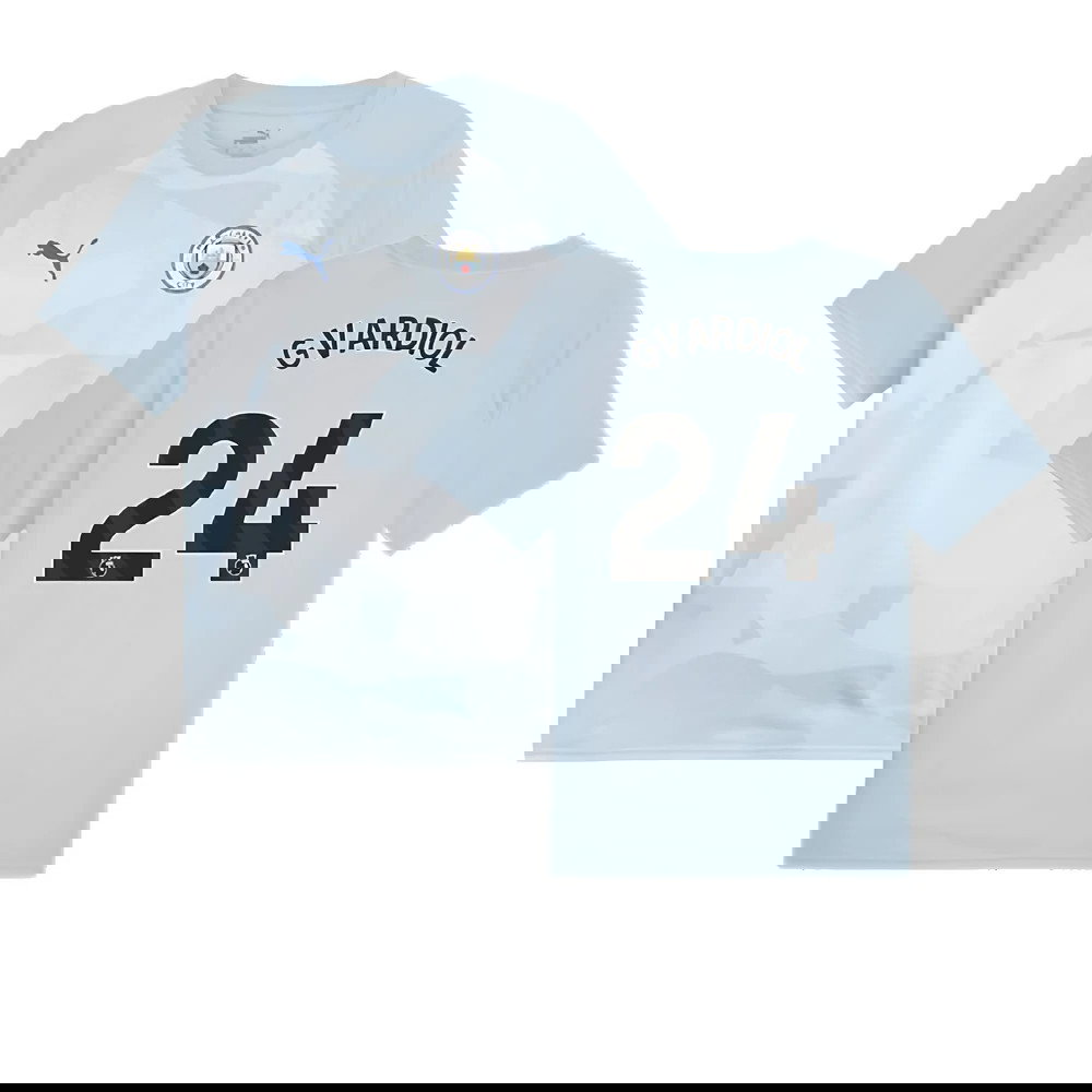 2023-2024 Man City Prematch SS Jersey (Silver Sky) (Gvardiol 24)