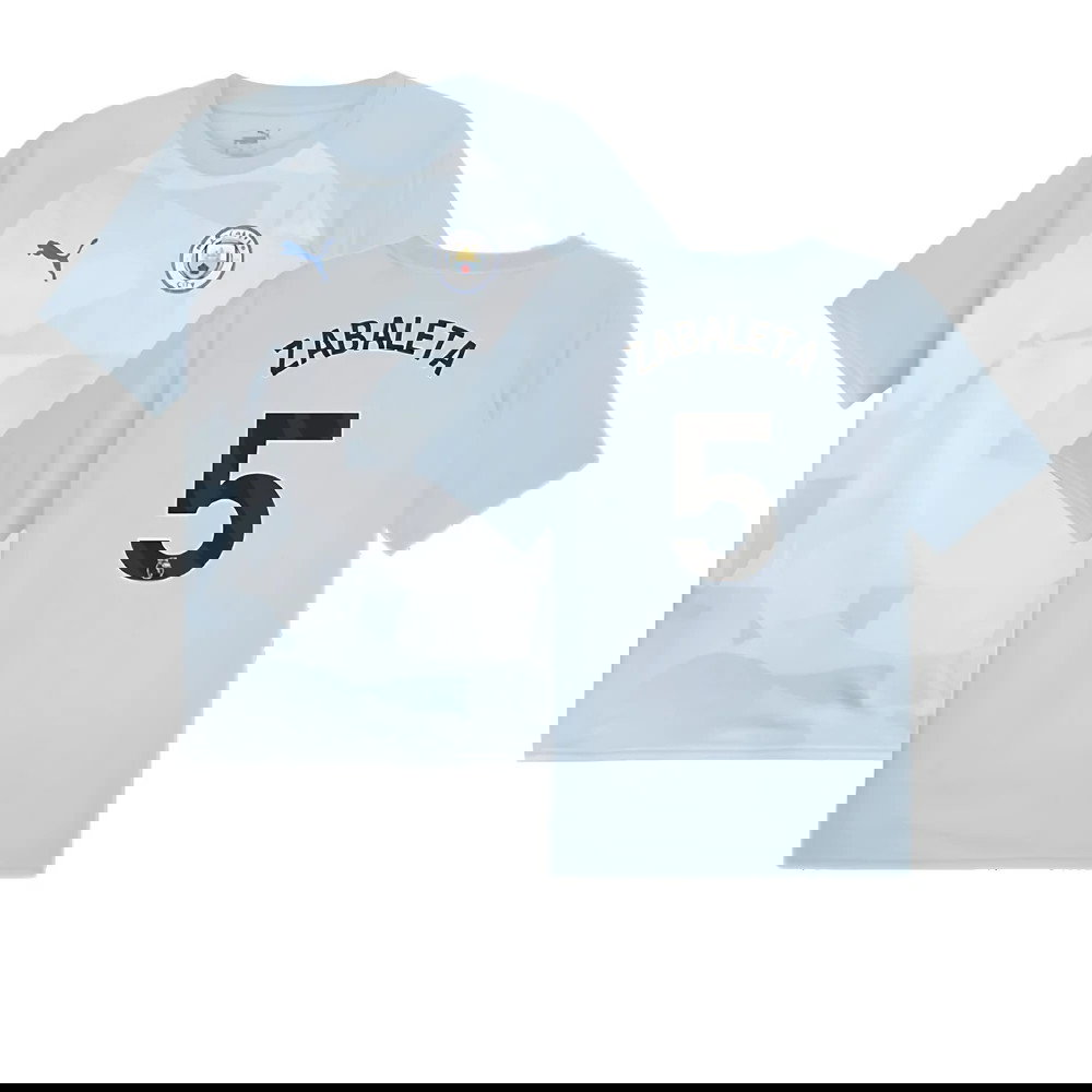 2023-2024 Man City Prematch SS Jersey (Silver Sky) (ZABALETA 5)