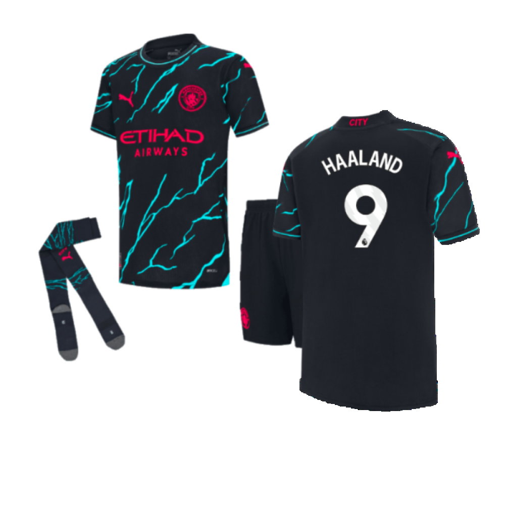 2023-2024 Man City Third Mini Kit (HAALAND 9)