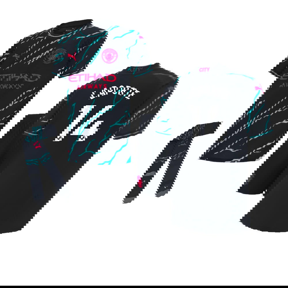 2023-2024 Man City Third Mini Kit (LAPORTE 14)