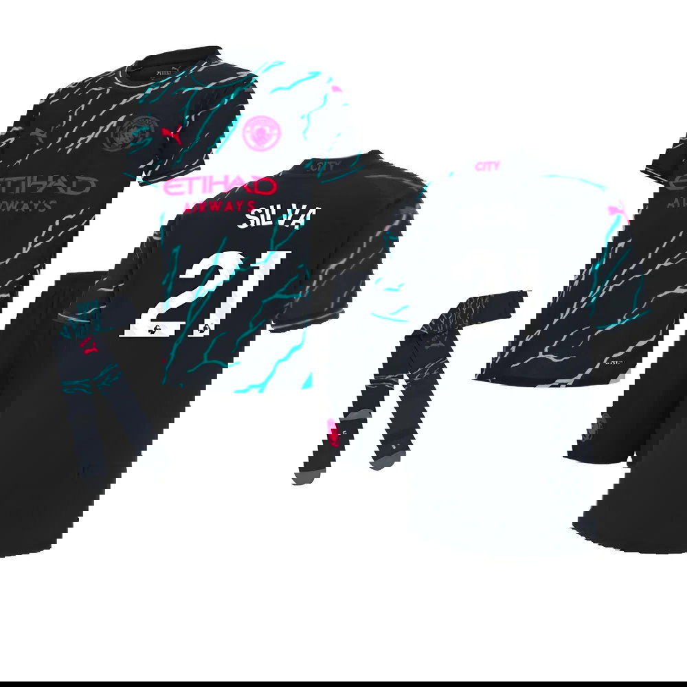 2023-2024 Man City Third Mini Kit (SILVA 21)