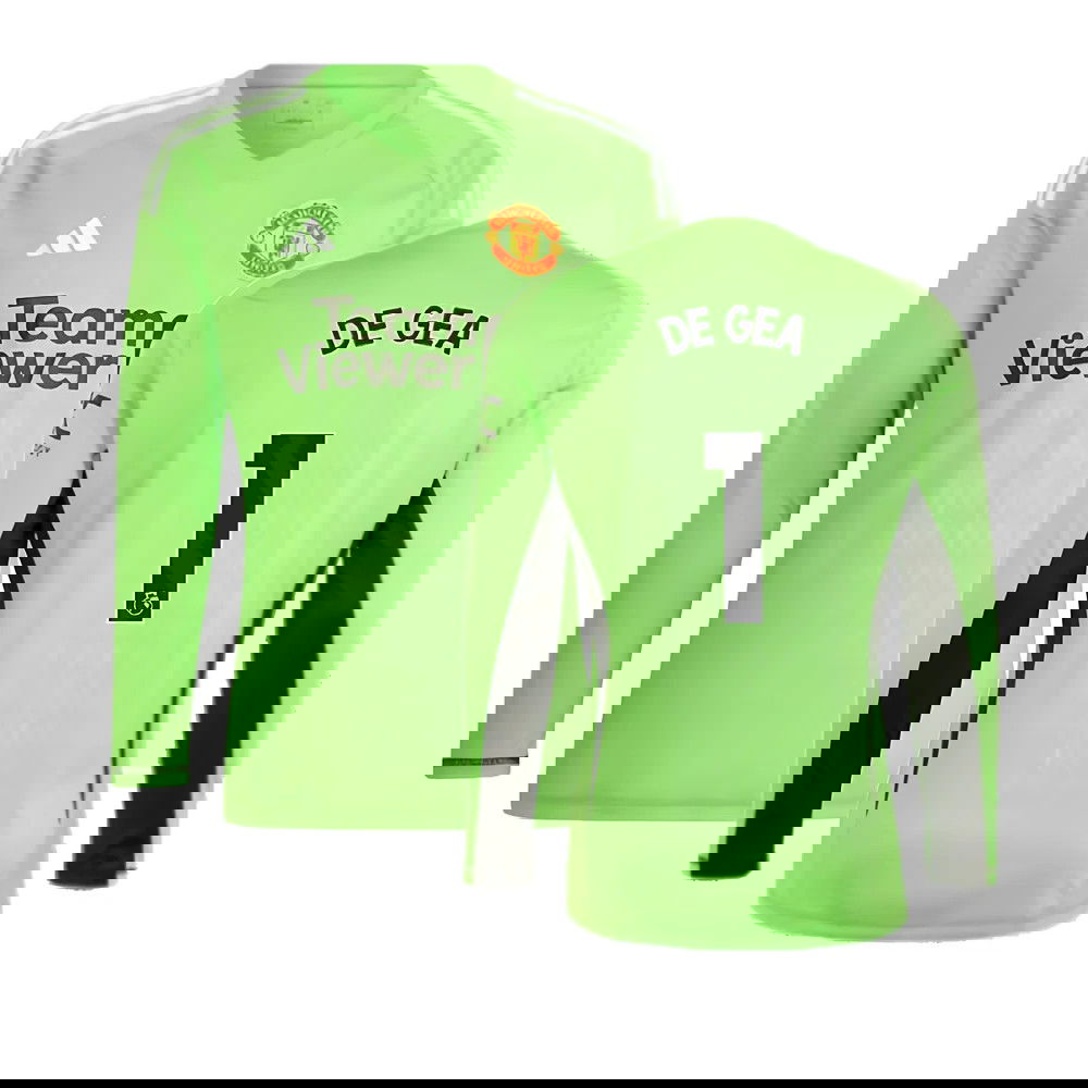 2023-2024 Man Utd Home Goalkeeper Shirt (Solar Green) (DE GEA 1)