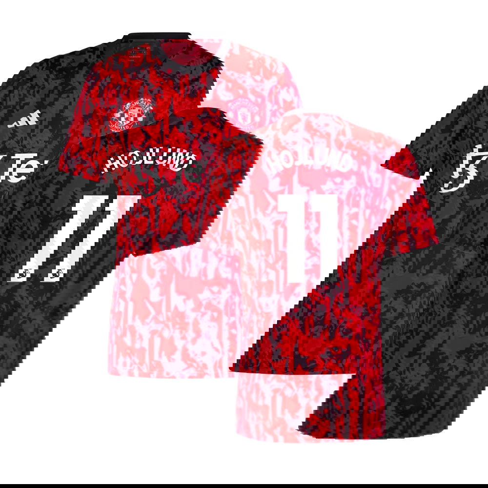 2023-2024 Man Utd Pre-Match Shirt (Red) (Hojlund 11)