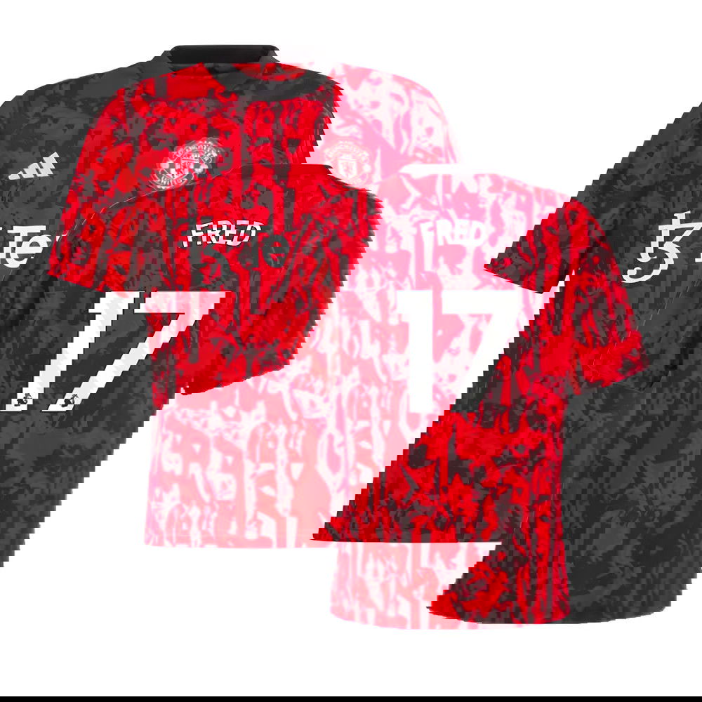 2023-2024 Man Utd Pre-Match Shirt (Red) - Kids (Fred 17)