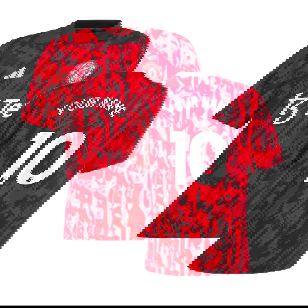 2023-2024 Man Utd Pre-Match Shirt (Red) - Kids (Your Name)