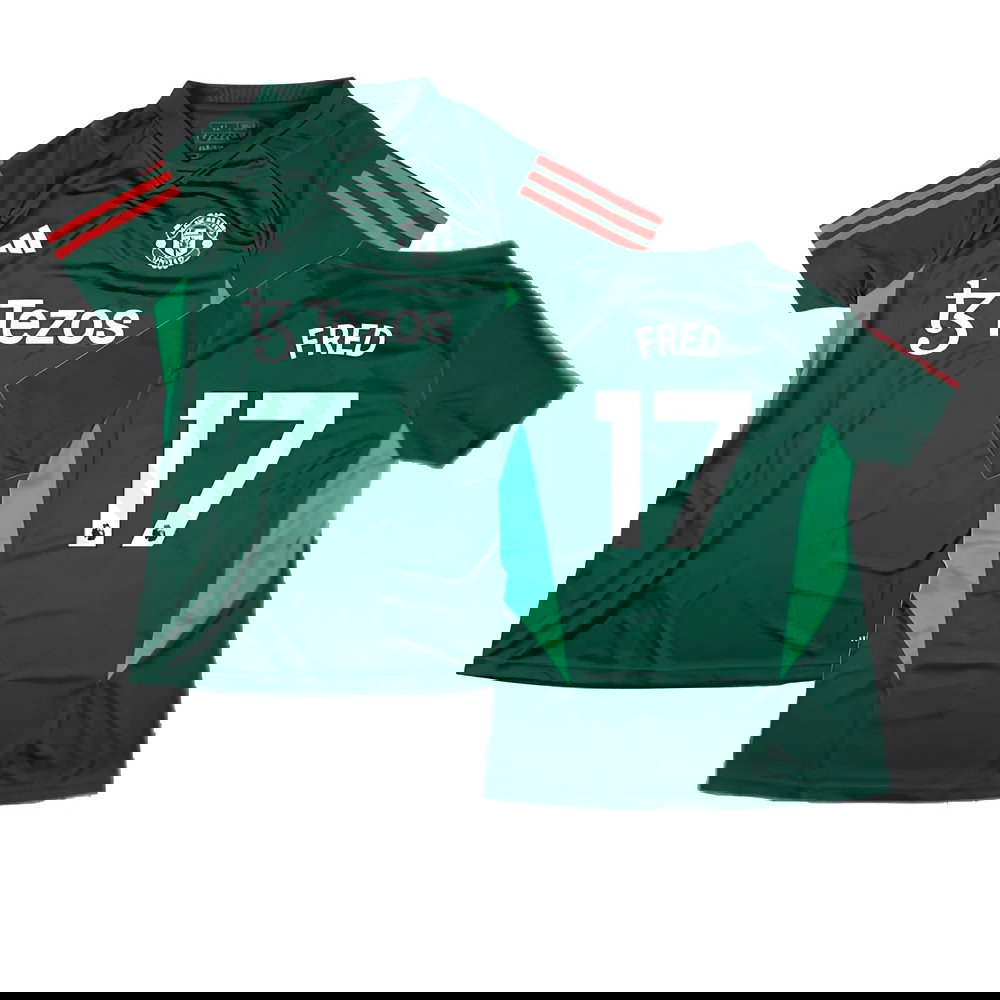 2023-2024 Man Utd Training Shirt (Green) - Ladies (Fred 17)