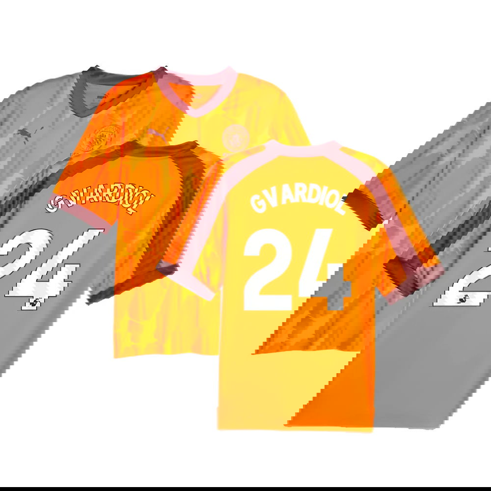 2023-2024 Manchester City eSports Jersey (Orange) (Gvardiol 24)