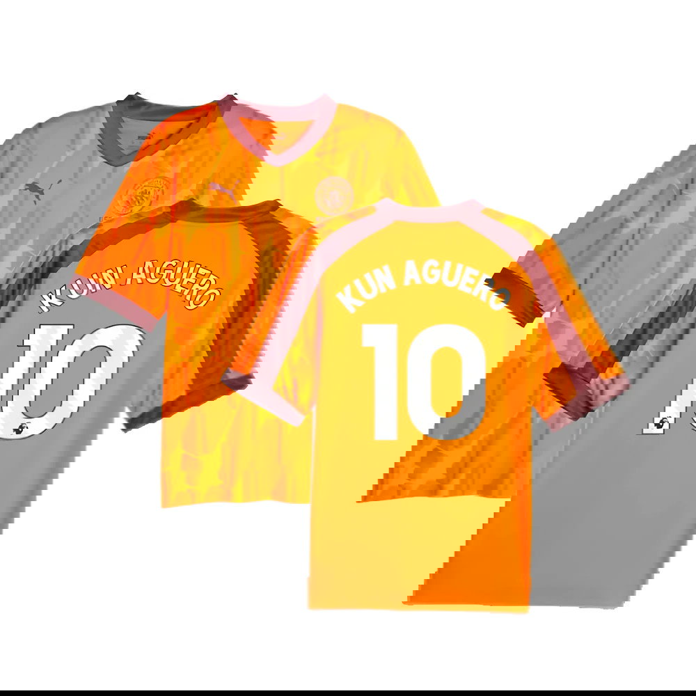 2023-2024 Manchester City eSports Jersey (Orange) (KUN AGUERO 10)
