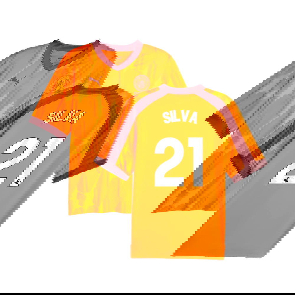 2023-2024 Manchester City eSports Jersey (Orange) (SILVA 21)