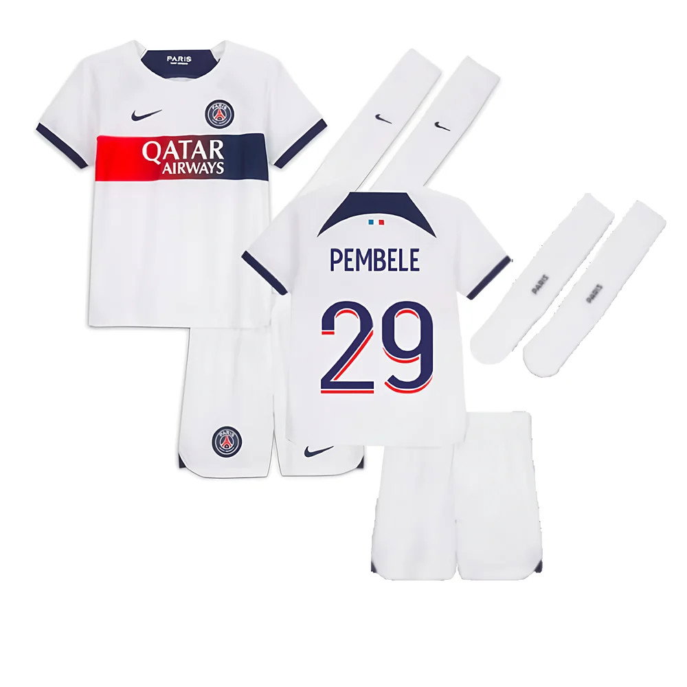 2023-2024 PSG Away Little Boys Mini Kit (Pembele 29)