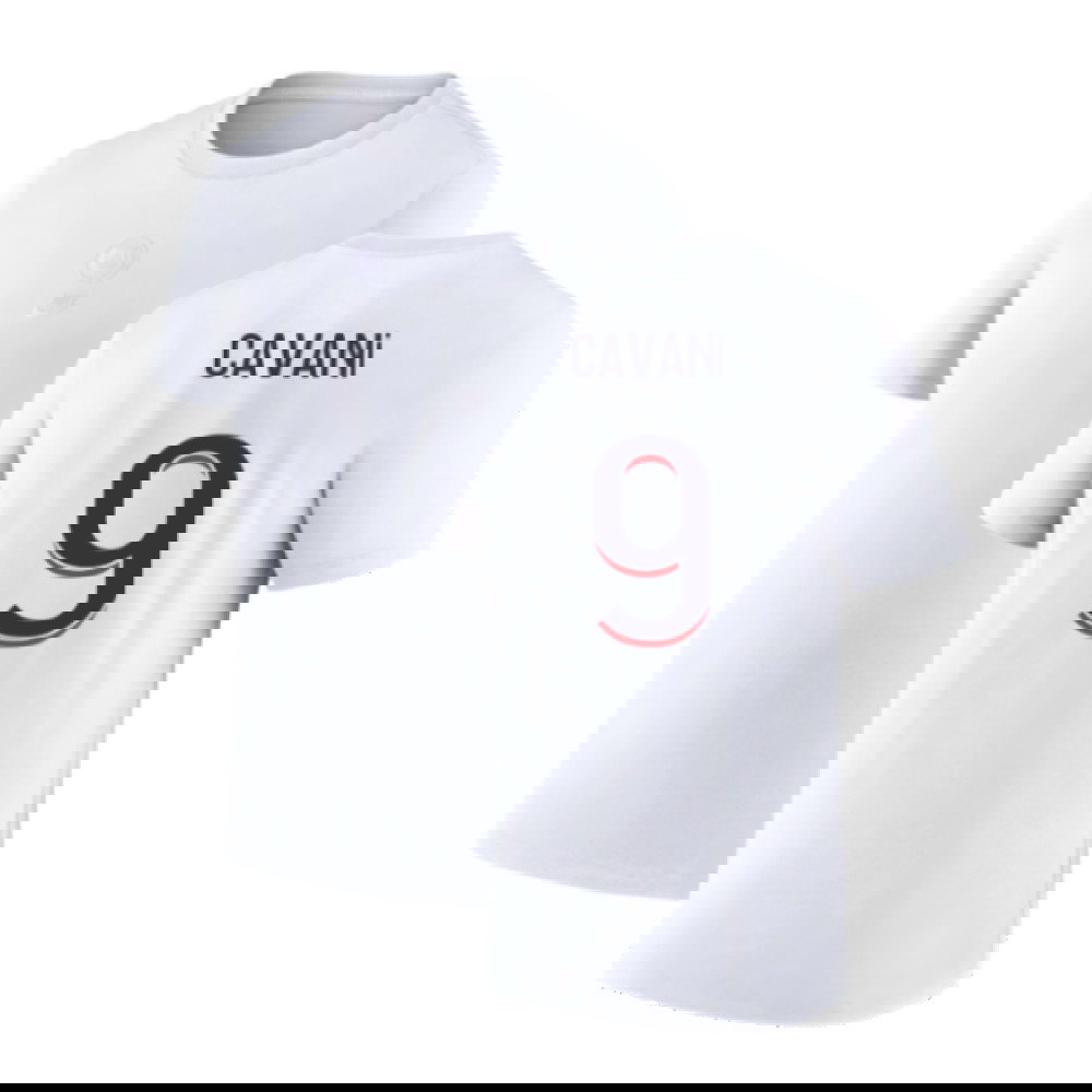 2023-2024 PSG Premium Essentials T-shirt (White) (Cavani 9)