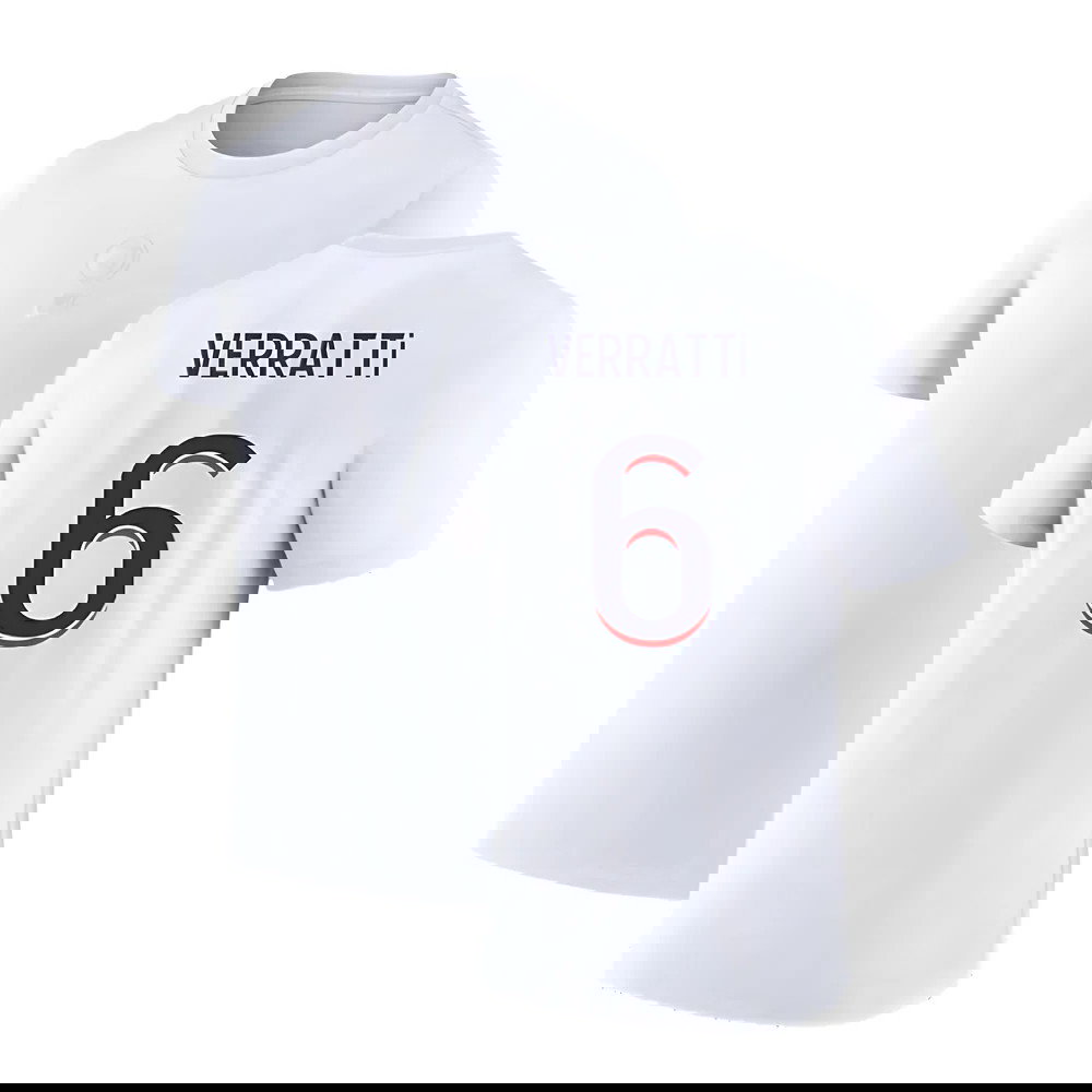 2023-2024 PSG Premium Essentials T-shirt (White) (Verratti 6)