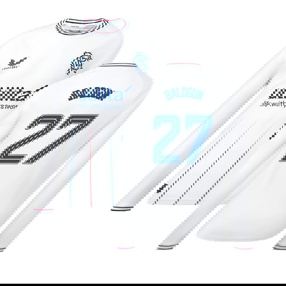 2023-2024 Rangers Away Long Sleeve Shirt (Kids) (Balogun 27)
