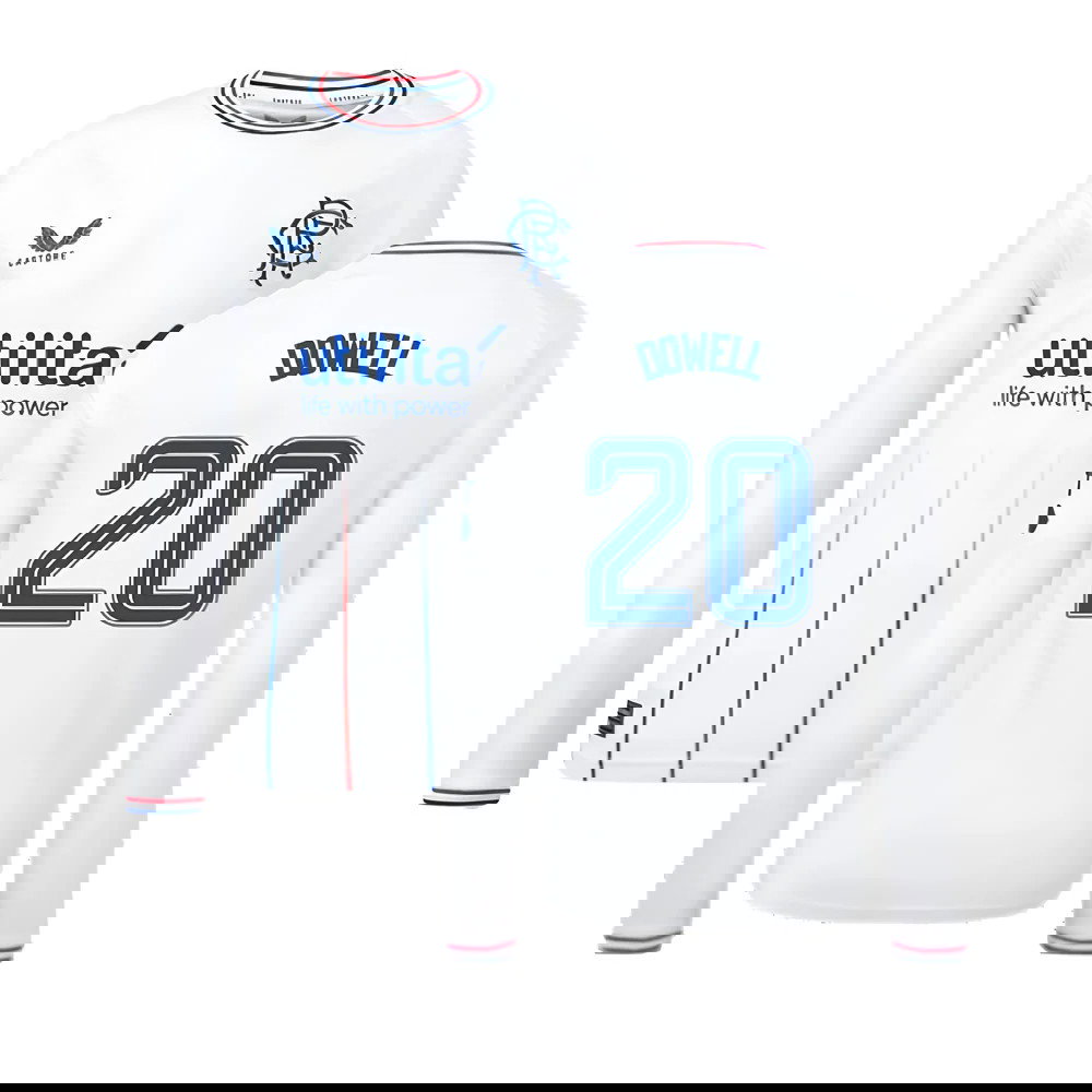 2023-2024 Rangers Away Long Sleeve Shirt (Kids) (Dowell 20)