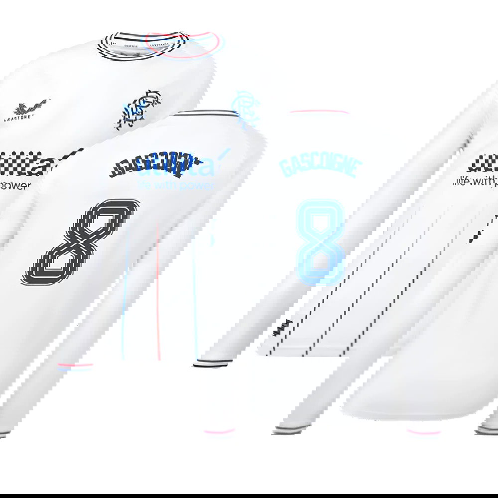 2023-2024 Rangers Away Long Sleeve Shirt (Kids) (Gascoigne 8)