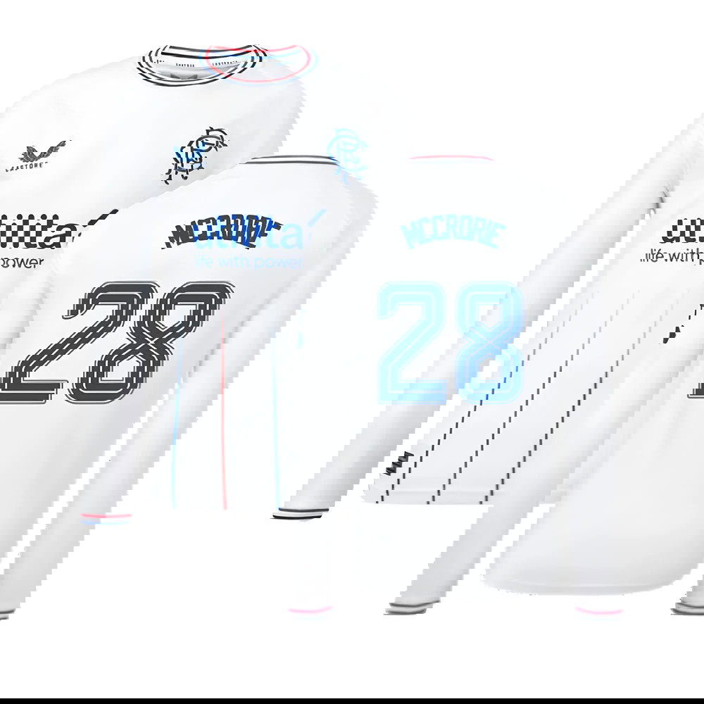 2023-2024 Rangers Away Long Sleeve Shirt (Kids) (McCrorie 28)