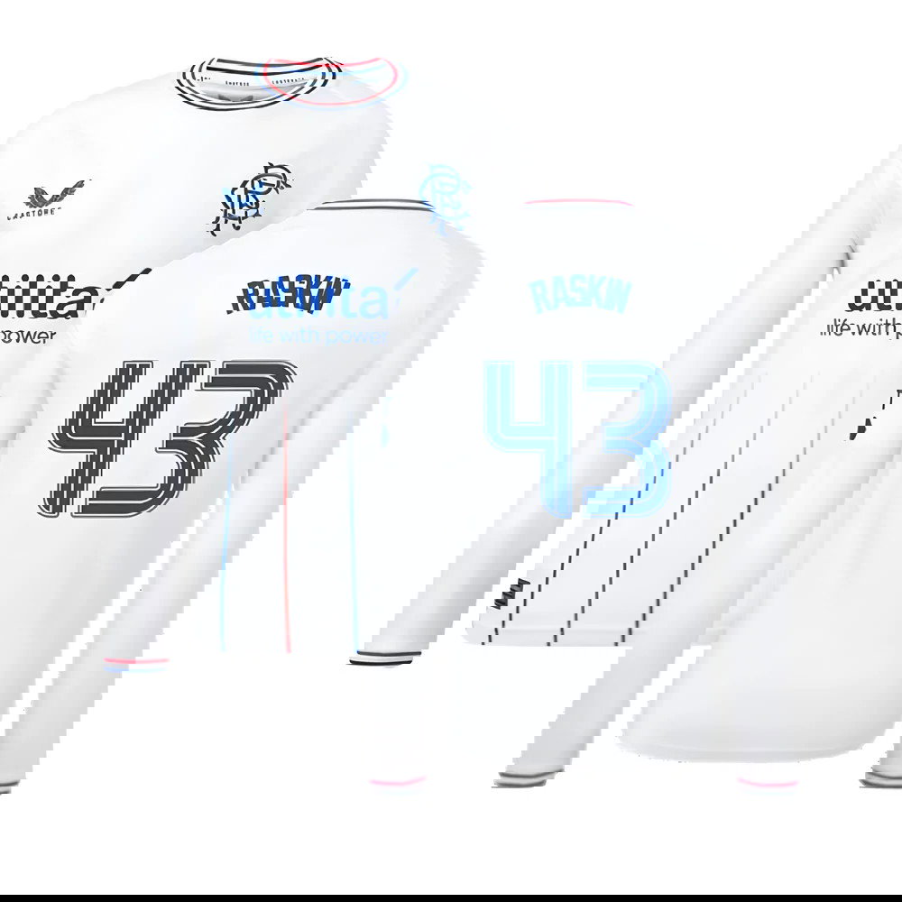 2023-2024 Rangers Away Long Sleeve Shirt (Kids) (Raskin 43)