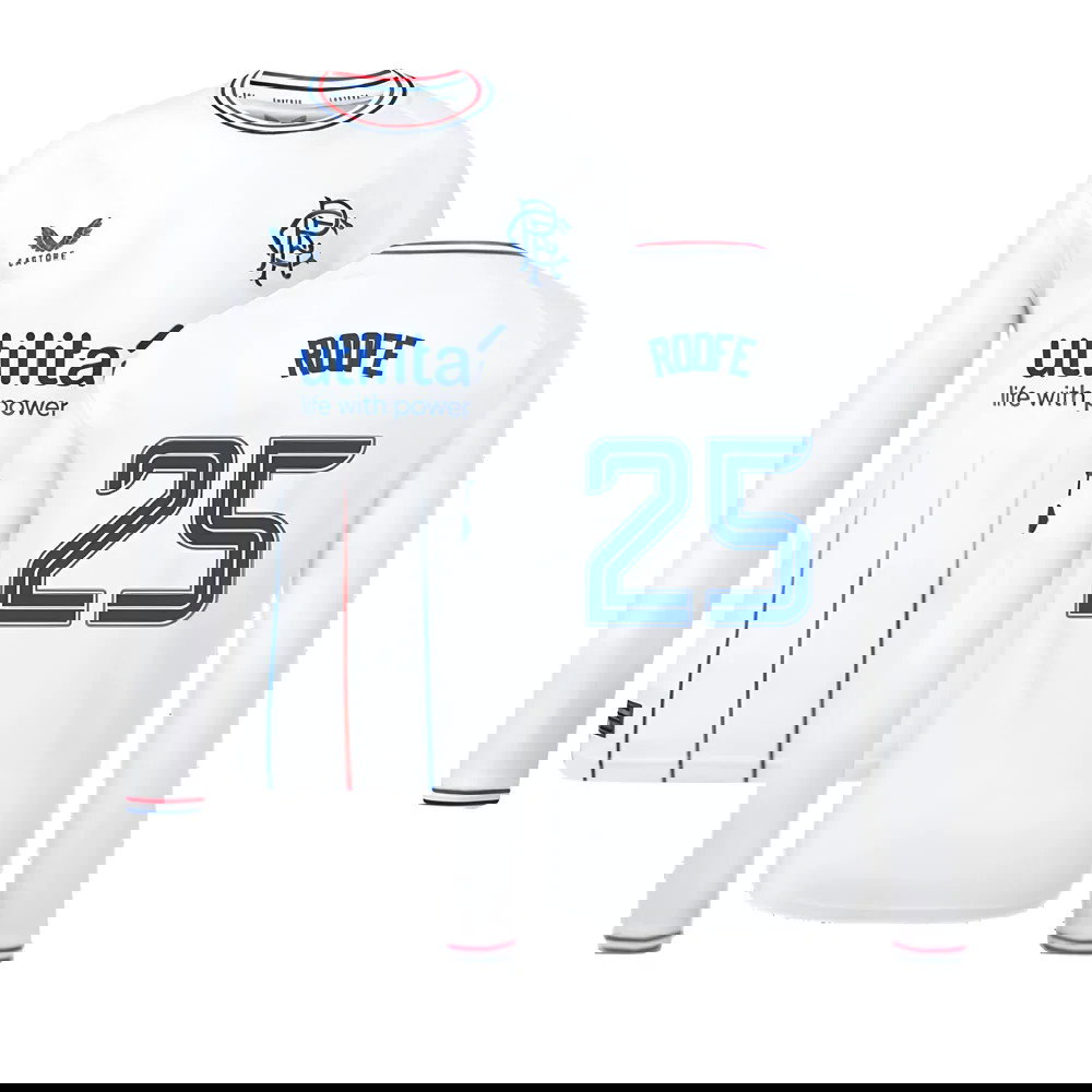 2023-2024 Rangers Away Long Sleeve Shirt (Kids) (Roofe 25)
