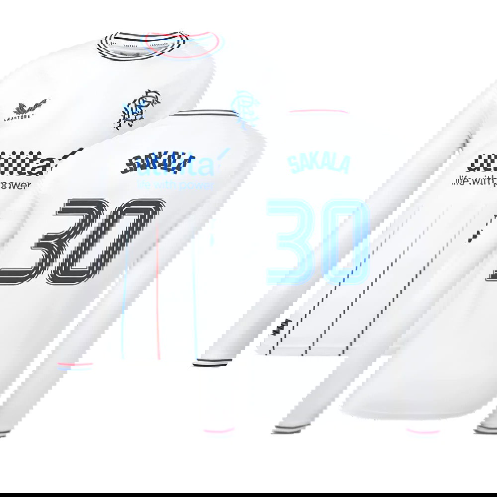 2023-2024 Rangers Away Long Sleeve Shirt (Kids) (Sakala 30)