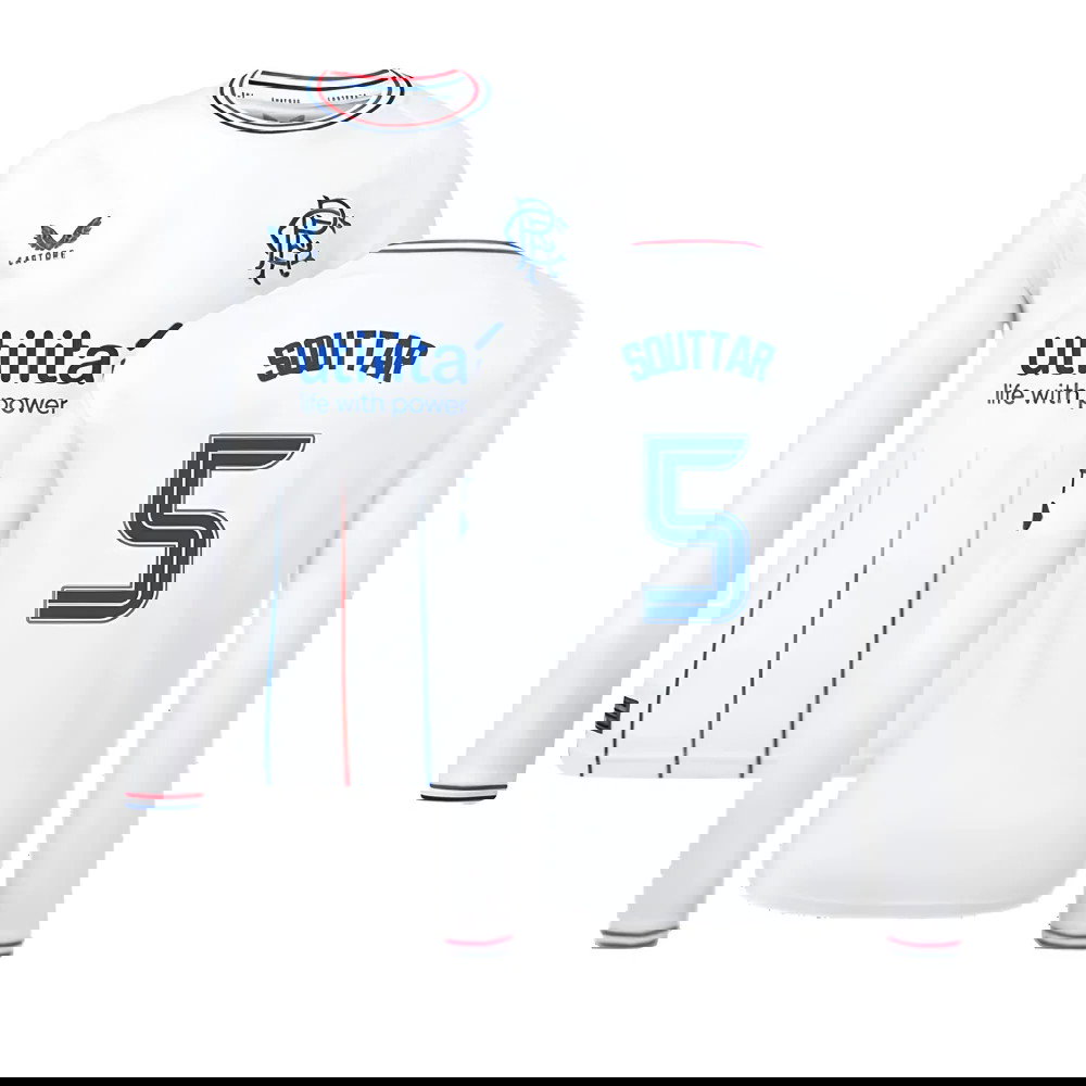 2023-2024 Rangers Away Long Sleeve Shirt (Kids) (Souttar 5)