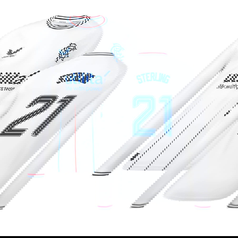 2023-2024 Rangers Away Long Sleeve Shirt (Kids) (Sterling 21)