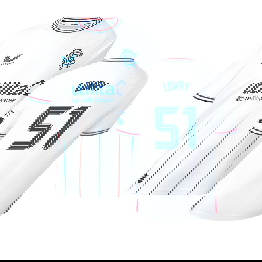 2023-2024 Rangers Away Shirt (Kids) (Lowry 51)