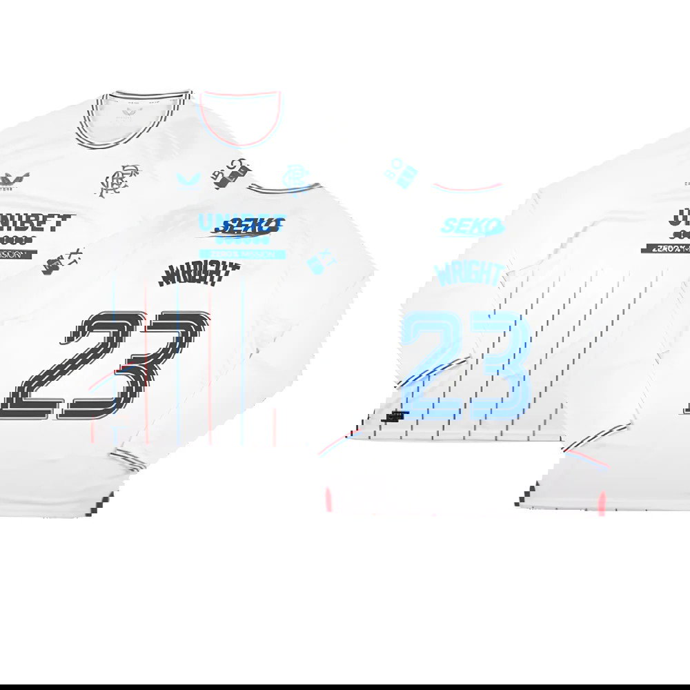 2023-2024 Rangers Long Sleeve Away Shirt (Wright 23)