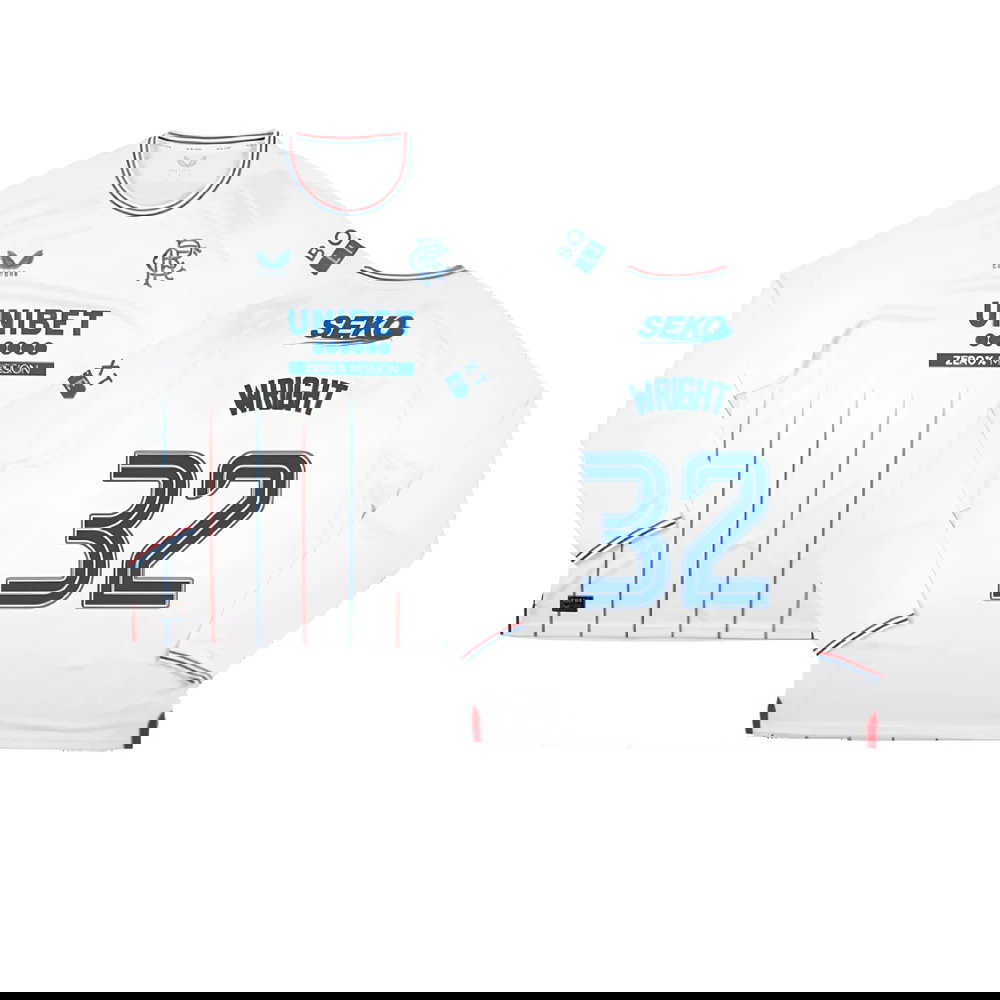 2023-2024 Rangers Long Sleeve Away Shirt (Wright 32)