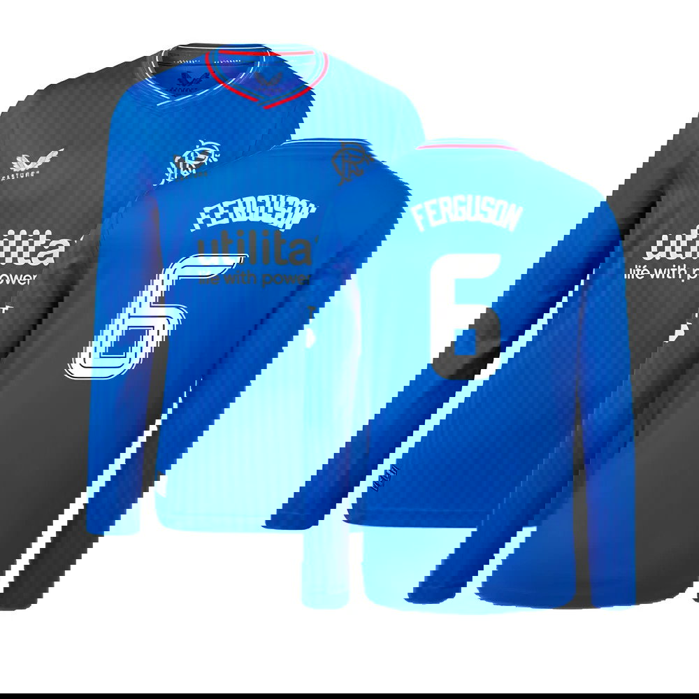 2023-2024 Rangers Long Sleeve Home Shirt (Kids) (Ferguson 6)