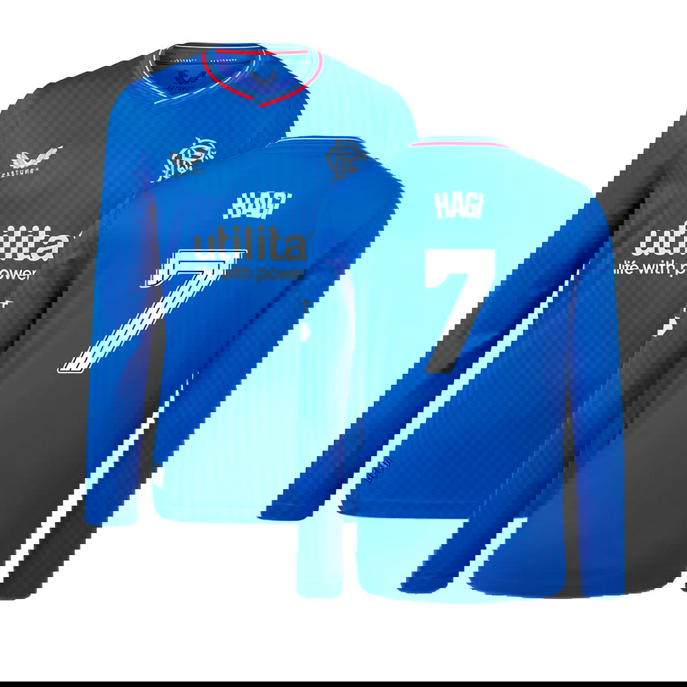 2023-2024 Rangers Long Sleeve Home Shirt (Kids) (Hagi 7)