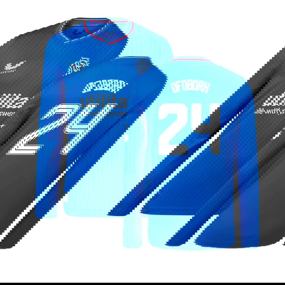 2023-2024 Rangers Long Sleeve Home Shirt (Kids) (Ofoborh 24)