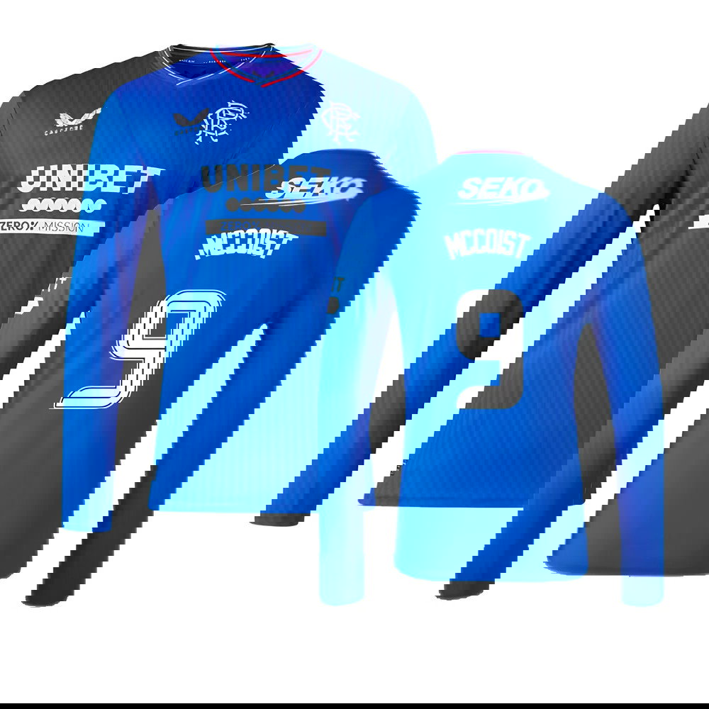 2023-2024 Rangers Long Sleeve Home Shirt (McCoist 9)