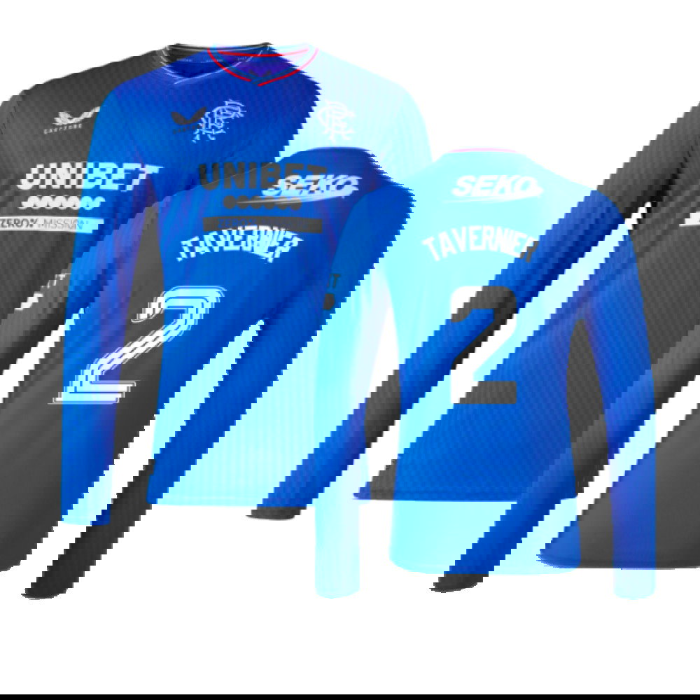 2023-2024 Rangers Long Sleeve Home Shirt (Tavernier 2)