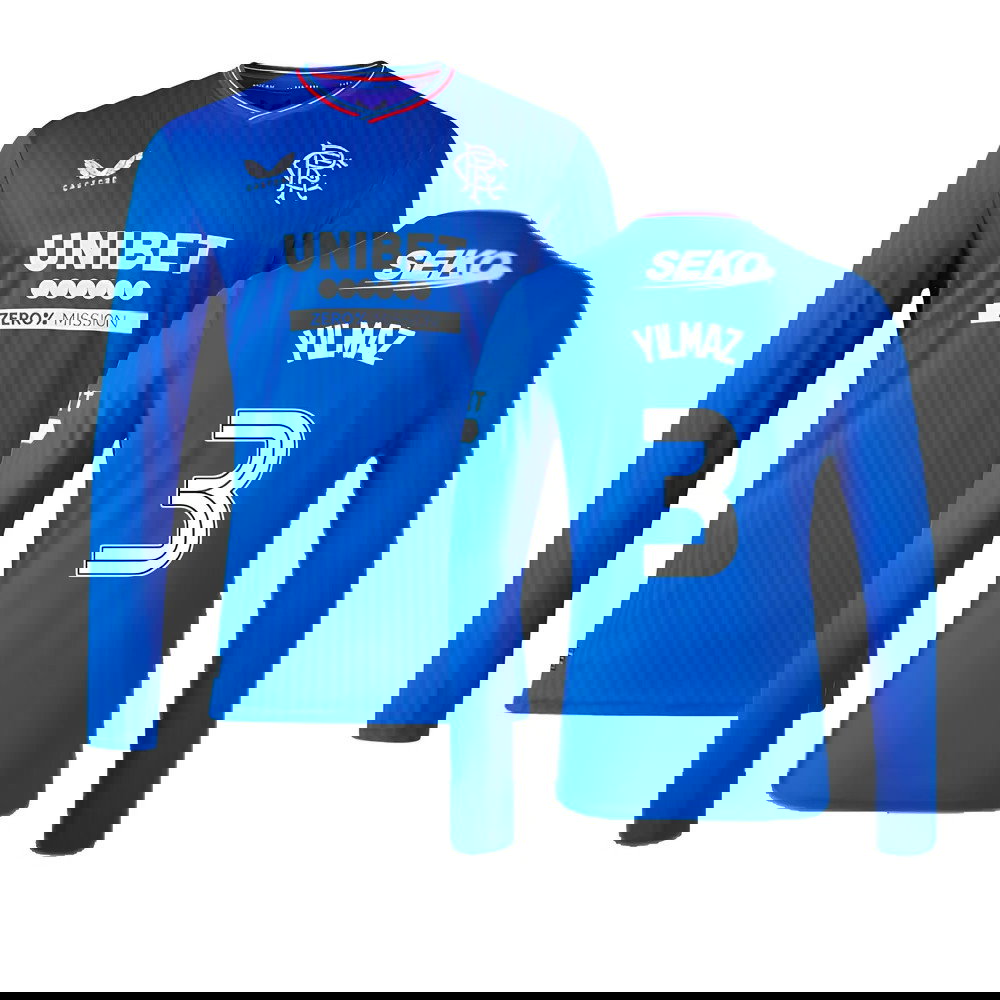 2023-2024 Rangers Long Sleeve Home Shirt (Yilmaz 3)