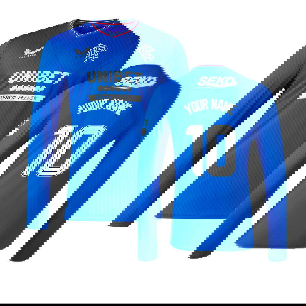 2023-2024 Rangers Long Sleeve Home Shirt (Your Name)