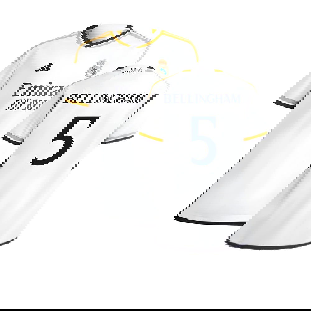 2023-2024 Real Madrid Home Shirt (Kids) (Bellingham 5)